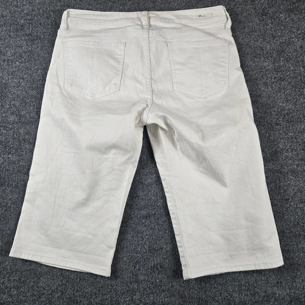 Kut from the Kloth Bermuda Shorts Womens 8 White Denim Mid Rise